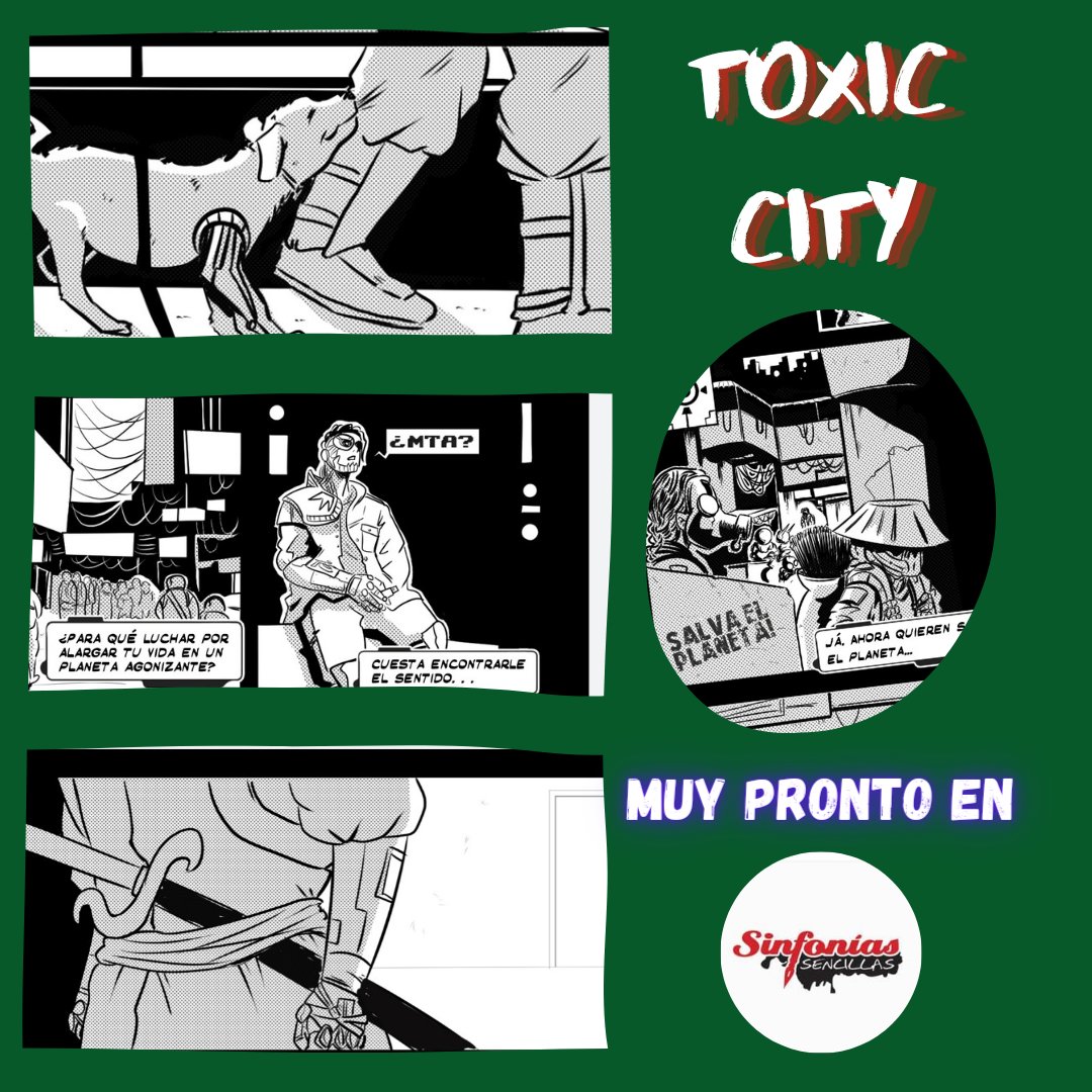 planetasapiens_'s tweet photo. ¡Se viene #ToxicCity! El breve cómic escrito por mí y dibujado por @sadaros. Una historia ambientada en un futuro donde la contaminación llegó al punto en que ya no se puede hacer mucho más que esperar por la muerte. Pronto en la página de @Sinf_Sencillas 😁 https://t.co/TxzVqg9J08