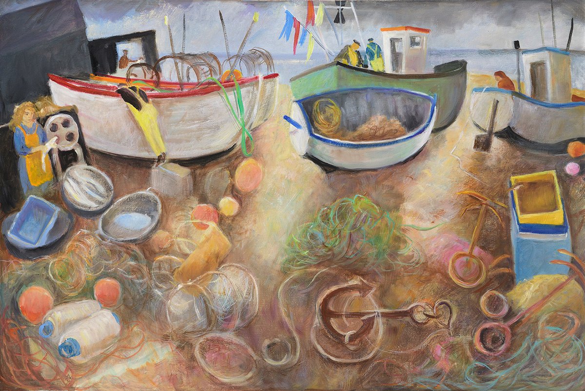 If you want a day by the seaside you could also come and see this beautiful painting by Tessa Newcomb which is in our Aldeburgh gallery.