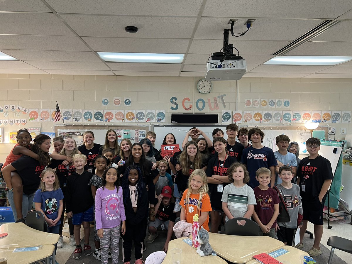We had some special guests join us this morning❤️ <a href="/GHS_GilbertSC/">Gilbert High School</a> <a href="/GHSIndiansSwim/">Gilbert Swim</a> <a href="/gilbert_elem/">Gilbert Elementary School</a> <a href="/gilbert_indians/">Gilbert Indians Football</a> <a href="/GMSWarriors/">GilbertMiddleSchool</a>