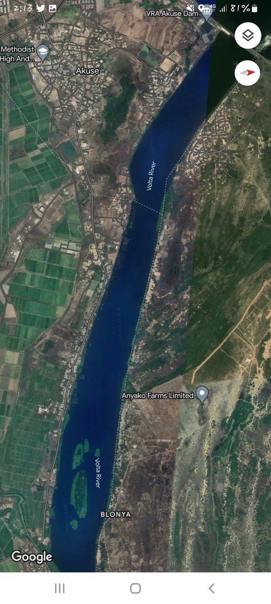 KafuiDey's tweet photo. A Tale of Two Rivers 

The picture on the left is a screenshot of the Pra River and the one on the right is a screenshot of the Volta River. 

See the level of damage done? 

#StopGalamseyNow https://t.co/kd51JJvE93