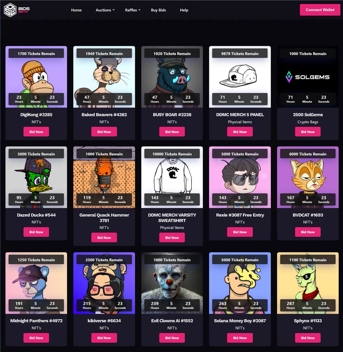 Today will be big for the space - <a href="/y00tsNFT/">y00ts</a> seems like it’s reach critical mass, wink. But don’t sleep on <a href="/DazedDucks/">Dazed Ducks</a> - check out the raffle line up @SolBids_ - <a href="/BusyBoars/">Busy Boars {3USY} | Sold Out</a> <a href="/BakedBeavers/">Baked Beavers</a> <a href="/DigikongNFT/">DigiKong</a> @RexieNFT <a href="/BVDCAT_/">BVD</a> <a href="/MidnightPanthrs/">Midnight Panthers</a> <a href="/KikiVerseNFT/">KikiVerse 😈</a> @SolanaMoneyBoys @TheSphynxUS