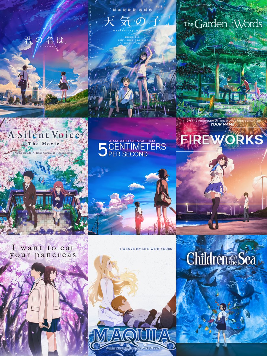 AnimeColorful_'s tweet photo. Anime movies worth watching https://t.co/37k2DJnQ3F