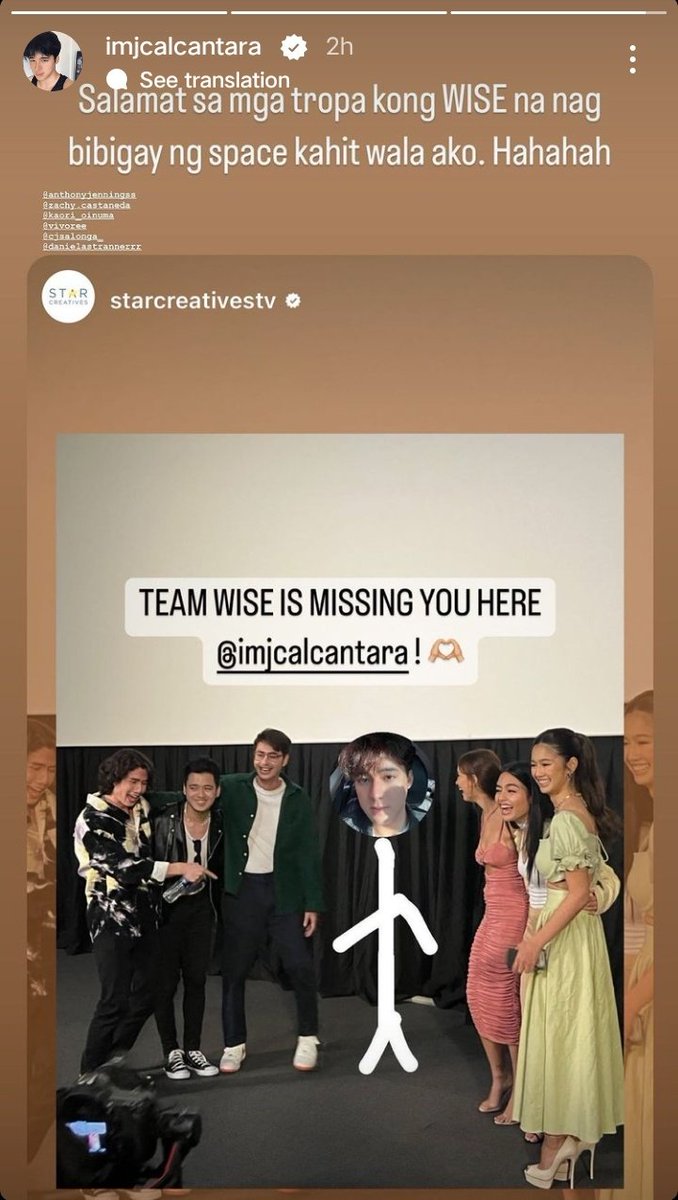 Cute mo naman po dito <a href="/imJCAlcantara/">JC Alcantara</a> 🤍 #TARAG 

Wala ka man pero di ka makakalimutan ng Team WISE 🤟