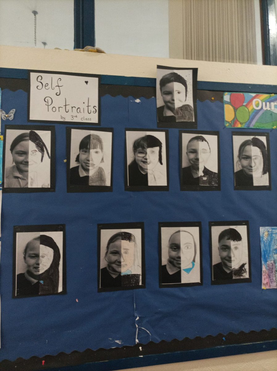 stmarysnsLK's tweet photo. Busy day in 3rd class today with Ms Gloster leading a fantastic STEM lesson and Ms McNamara displaying their amazing self portraits #BusyClass #STEM #FridayFun https://t.co/Pyc1kS3Ann