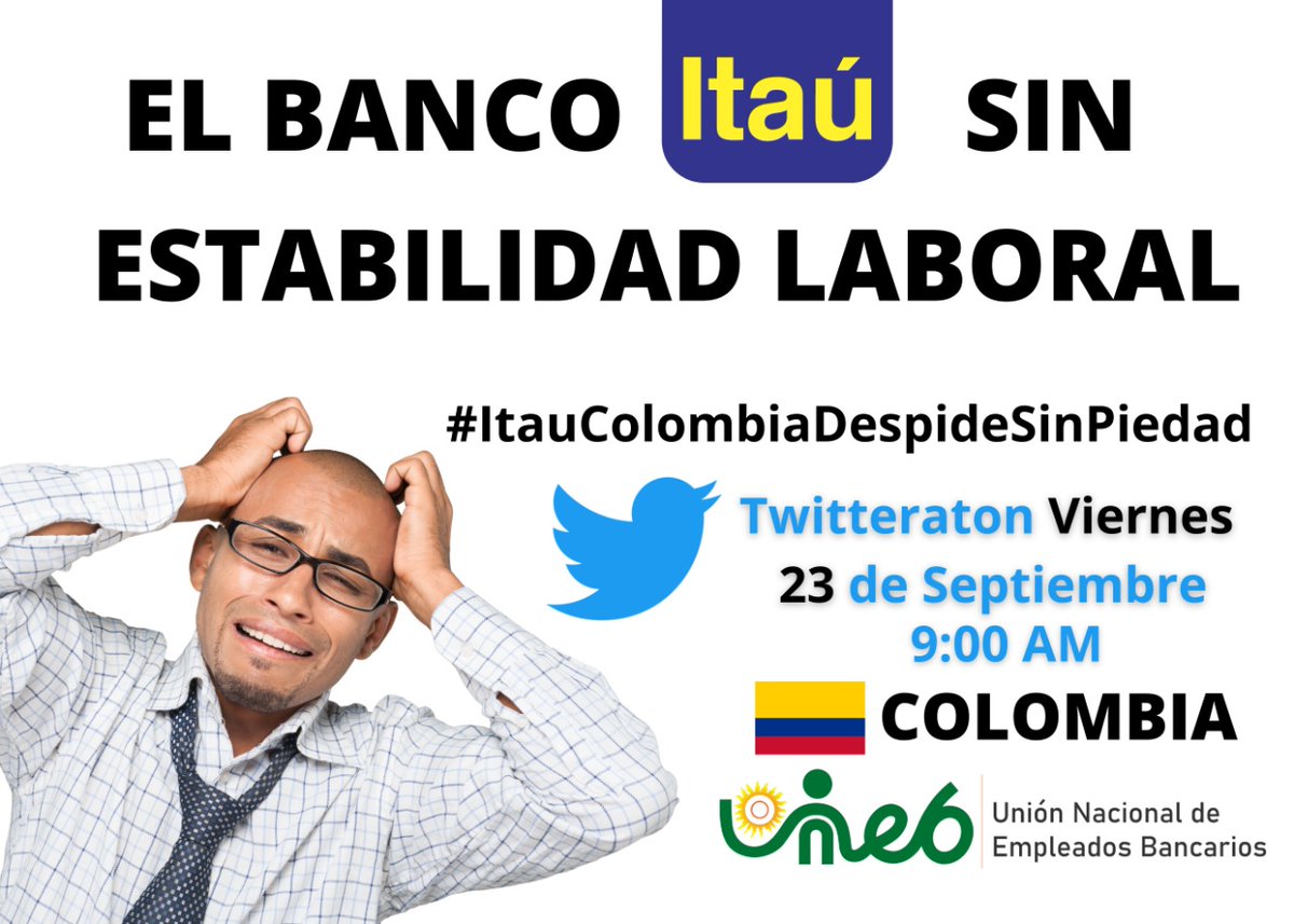 Reconversión de mano de obra y reubiucación debe ser la solución del Banco Itaú en Colombia y no la solicitud a <a href="/MintrabajoCol/">MinTrabajo</a> de despidos masivos de 288 para extinguir  la organización de los trabajadores y la convención. #ItaúColombiaDespideSinPiedad <a href="/uniamericas/">UNI Américas</a> <a href="/itauchile/">Itaú Chile</a>