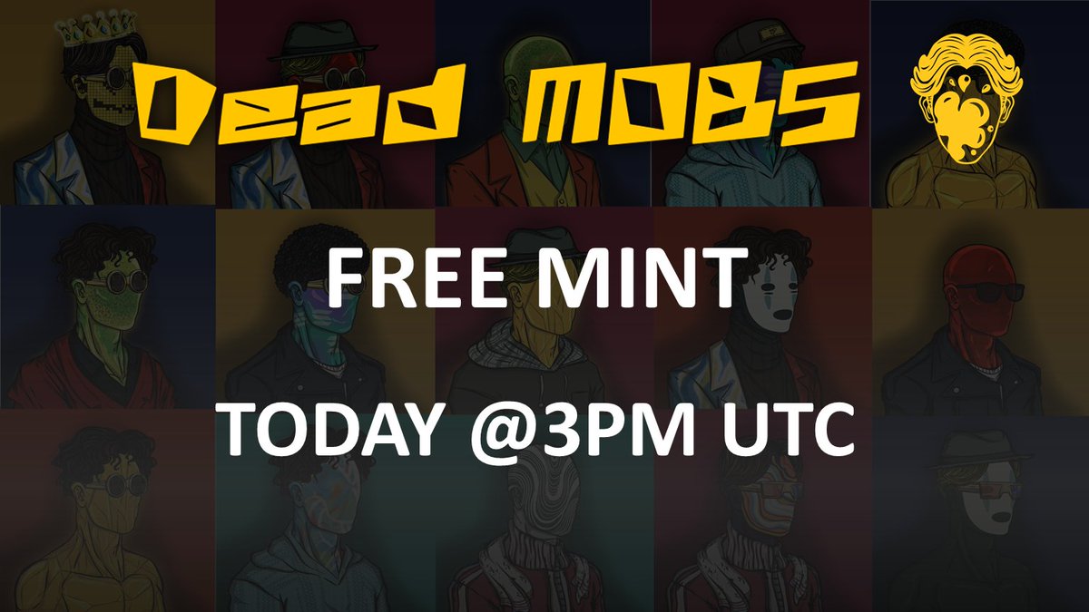 deadmobsnft's tweet photo. DEAD MOBS ARE GONNA EXPLODE YOU!!

🚨FREE MINT ALERT🚨

23 Sep @3pm utc
Mint link only share in Discord!
https://t.co/Zs0zMOE1Oz

#FreeMint #freemintNFT #FreeMintAlert #Solana #mobish #NFTs https://t.co/JTY1hM8Wy7