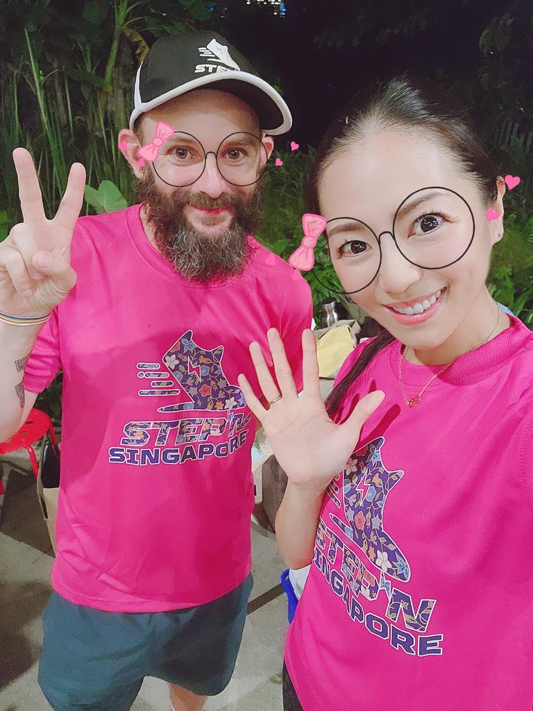 Mikisweetlife's tweet photo. Our special edition Singapore Ts were specially designed by the talented @Soar505 who helped me come up w the design within an impossibly short time frame. Everyone LOVED it! Thank u so so much. You're a gem💎 #STEPNSGMEETUP
限定TシャツはSoar様が無茶ブリに応えてくれた宝物！らぶ🥺 https://t.co/WK8BDmT9QI