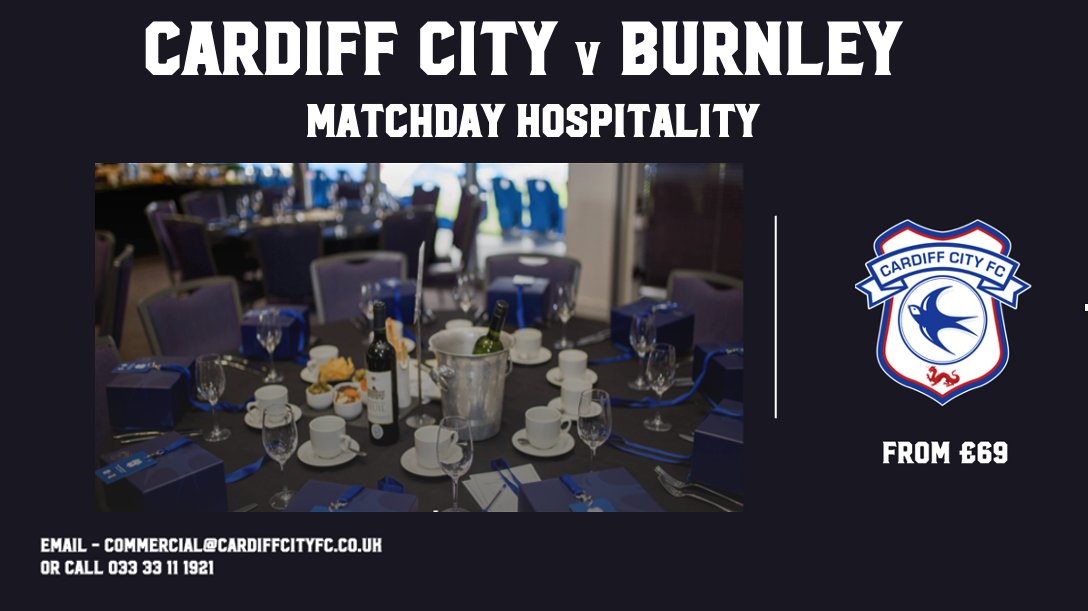 CardiffCityFC's tweet image. 🎟️ Win two tickets to watch the #Bluebirds vs. @BurnleyOfficial in our Ricoh Lounge!

For the chance to win, simply RT and tag the person you'd like to bring along!

Competition ends at 5pm on Thursday, September 29th!

Good luck, #Bluebirds! 💙

#CityAsOne | @CityHospitality