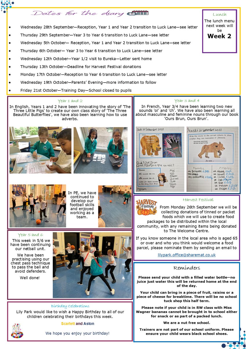 Please take a look at this week's newsletter.