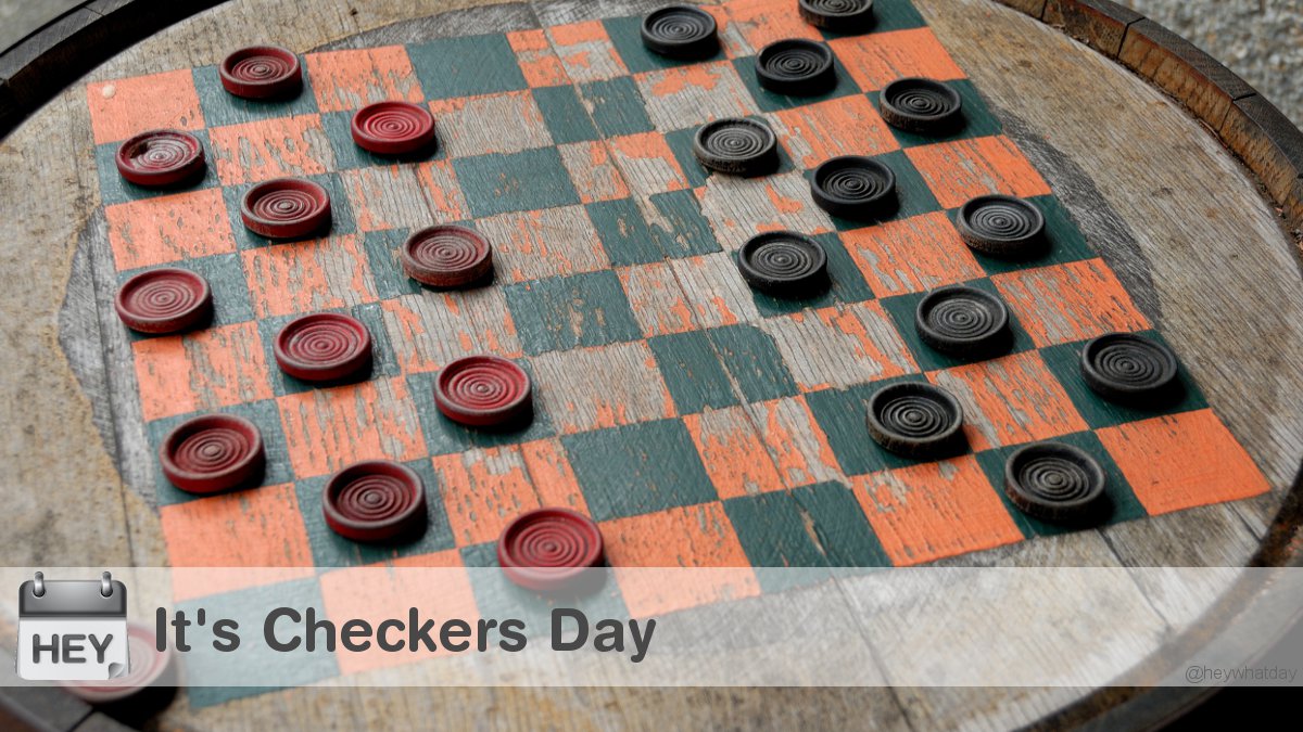 HeyWhatDay's tweet photo. It's Checkers Day!
#CheckersDay #NationalCheckersDay #Game https://t.co/OMJA1BGVbA
