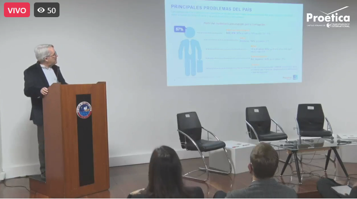 🔴#EnVivo Inició la presentación de la XII Encuesta nacional sobre percepciones de la corrupción, elaborado por Proética, a cargo de <a href="/AlfredoMTorres/">Alfredo M.Torres G.</a> 👇 <a href="/ProeticaPeru/">Proética</a> 
fb.watch/fJvcz_YrAP/