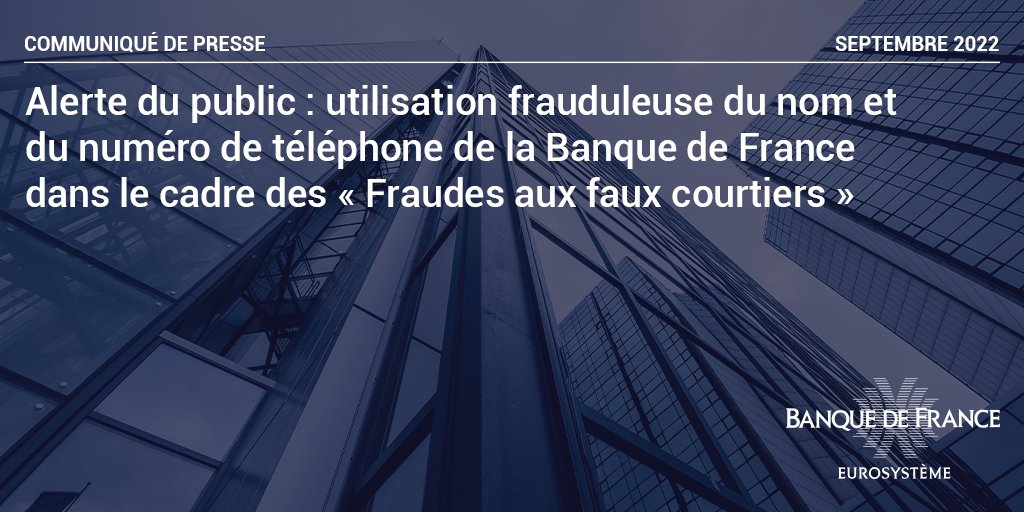 Banque de France on Twitter: "🔴 Des tentatives d'utilisation