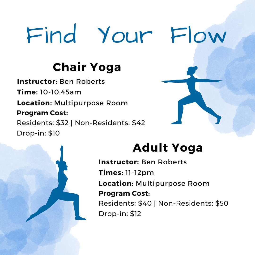 SoPoParksRec's tweet photo. Welcome relaxation into your life this fall with our new offerings of Yoga With Ben and art workshops.
Register: https://t.co/Fx5j9Lf9bZ https://t.co/iEYDE9FGOF