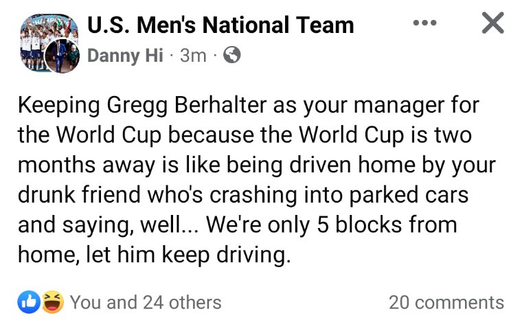 Liverquake666's tweet photo. No lies detected. 

#USMNT #USAvJPN #BerhalterOut https://t.co/QCV8dO6NzU