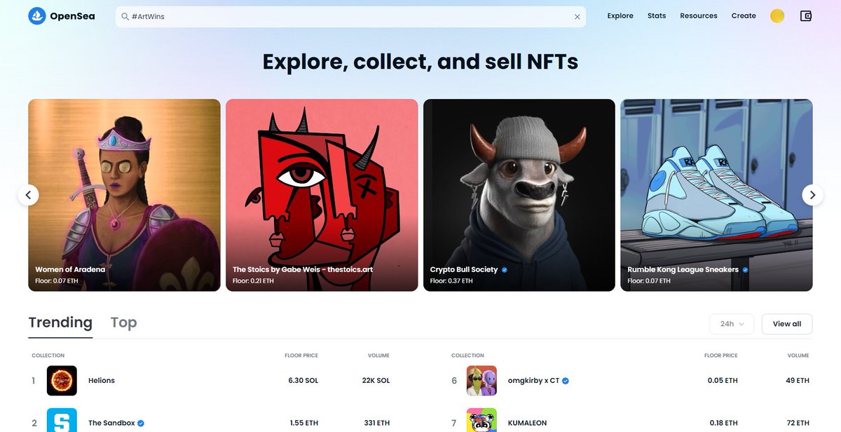 The Stoics are featured on <a href="/opensea/">OpenSea</a> front page 🗿🔥

Perfect reason to get verified, now that all Traits are revealed 🙌

OpenSea: opensea.io/collection/the… ✨

#TheStoics #OpenSeaNFT #NFTCommunity