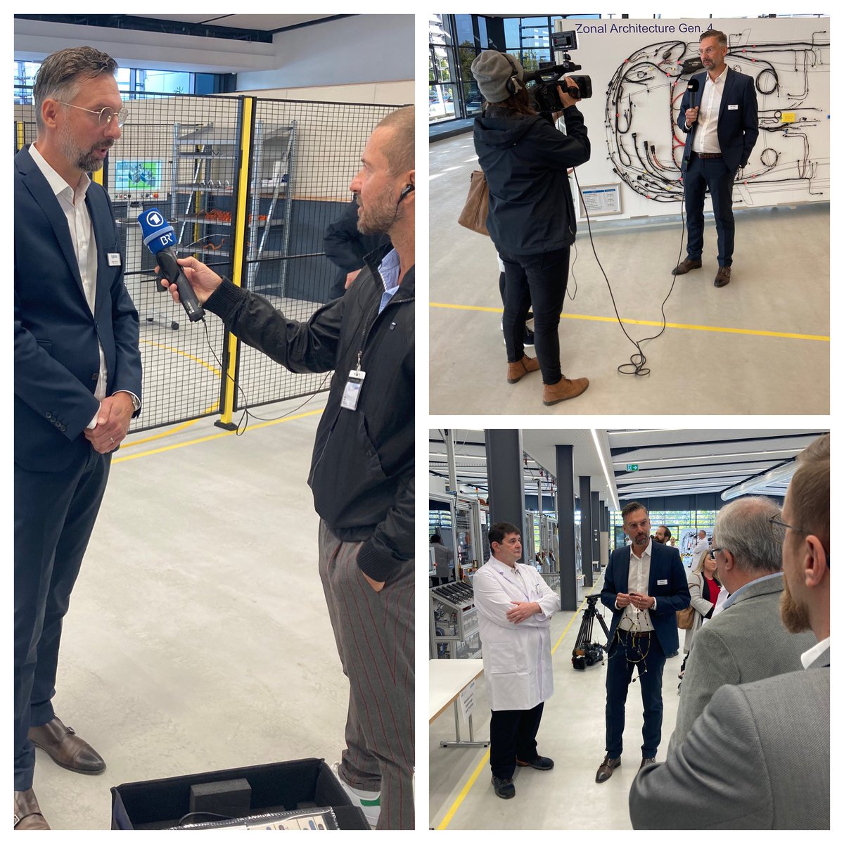 MarkCSchneider's tweet photo. Impressionen vom Eröffnungstag in Kitzingen. Danke für das Medieninteresse am Innovation Industrialization Center (#ICC) und den Einsatz des Operations- #innovation Teams um Ingo Spengler von LEONI! #futuremobility https://t.co/vBJeZNBN7g