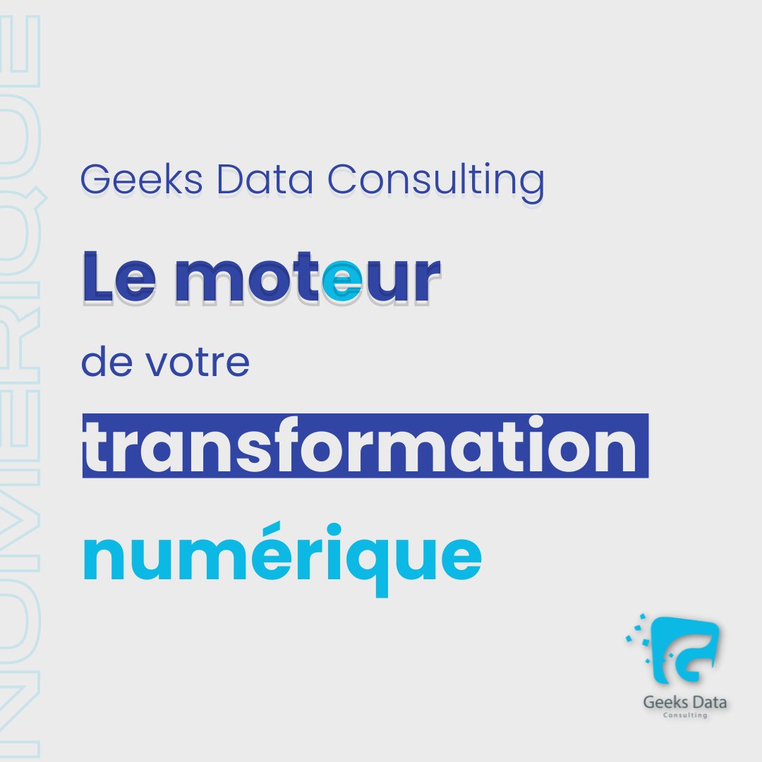 GeeksDataa's tweet image. Geeks Data Consulting vous accompagne dans votre transformation digitale et vous fournit les meilleurs services pour aider votre entreprise à être plus #productive, #agile et #novatrice