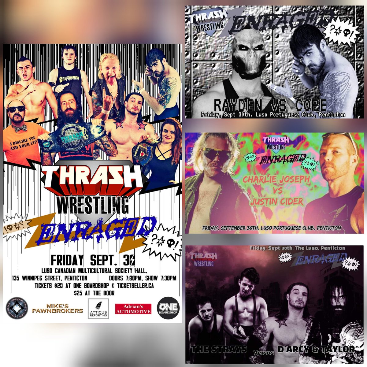 DanniDeeds's tweet photo. Only one week until #thrashwrestling in #Penticton

https://t.co/NDpyEw2ndP

@ElliotTyler_ &amp; @thejudasicarus vs @JayceDArcy &amp; @TheMomentaker 

Cope vs Rayden the Destroyer 

@justycider vs. @Exceptional_CJ 

Plus, @DanniDeeds, @braydongos, @scarlettblack89, and more! https://t.co/SCPR6lEZ98