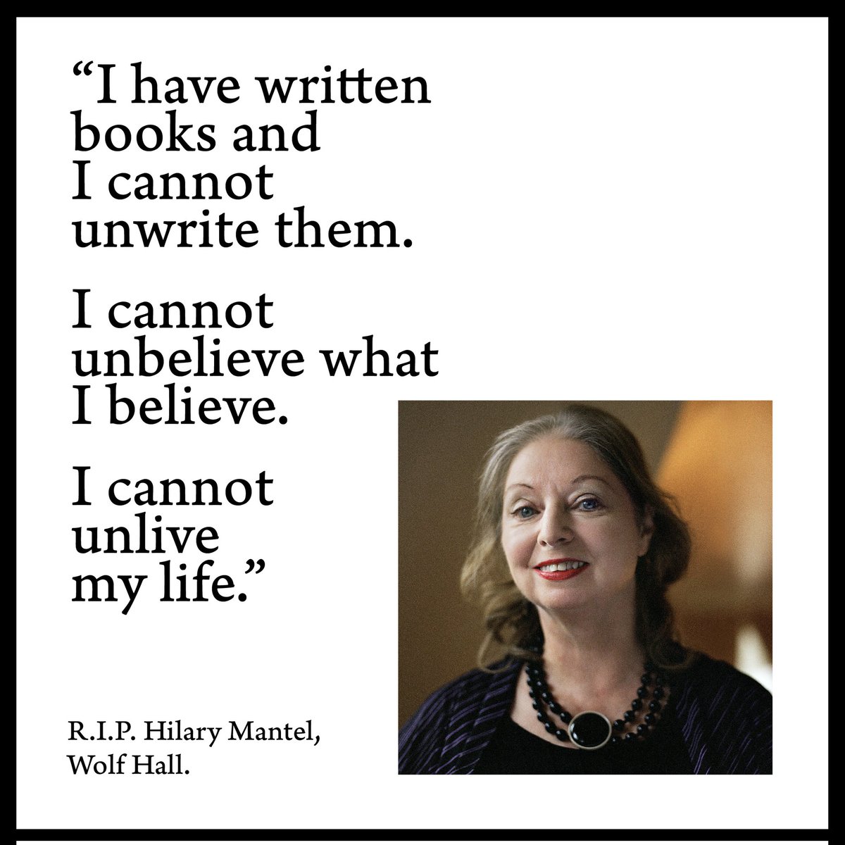 We are saddened to hear of the passing of #HilaryMantel. She brought added lustre to historical fiction with her justly celebrated Wolf Hall trilogy, and had a wider body of work deeply admired by many. An important writer, gone too soon. #RIP