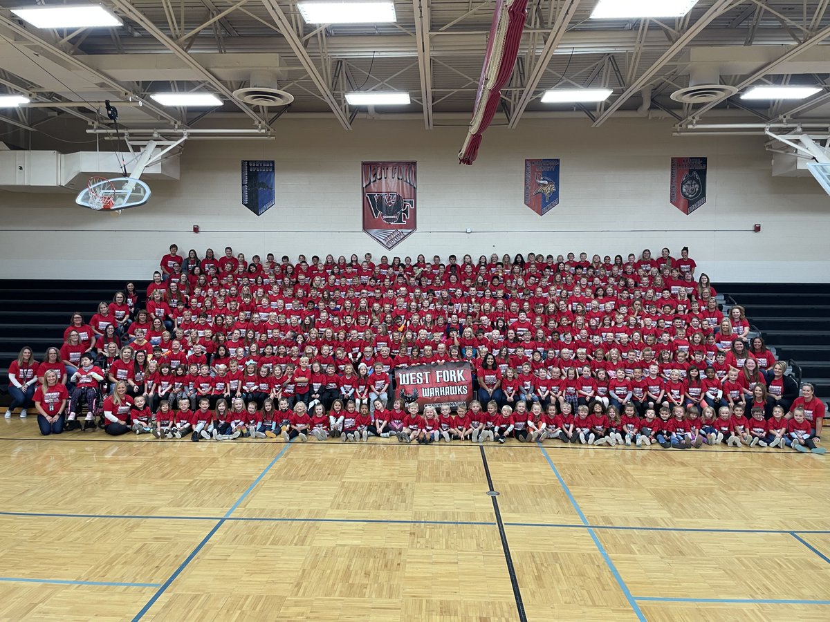 Our t-shirts are in!  Thank you so much to everyone in the community for your support!  We were able to raise over $3000 for the playground (still waiting for final numbers) and every child received a shirt!  West Fork Nation is the best!