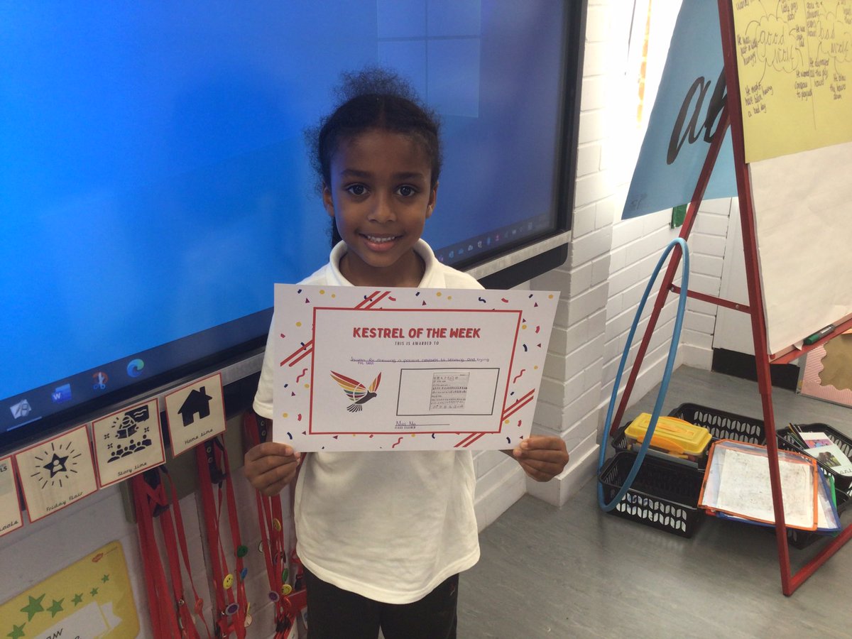Our proud recipient of Kestrel of The Week 🌟 <a href="/kestrelmead/">Kestrel Mead Primary Academy</a>