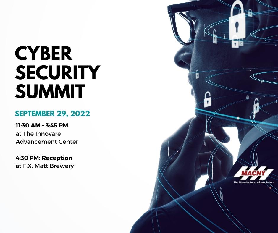 InnovareAdvance's tweet photo. Join @MACNY_MfgAssoc for their Cybersecurity Summit 9/29 11:30 – 3:45. Event will be held at Innovare Advancement Center followed by a reception at FX Matt Brewing Co.

Register now! https://t.co/61qFChz5mY

#macny #cyber #cybersecurity #cny #summit #innovareadvancementcenter https://t.co/Ba8KUDou06
