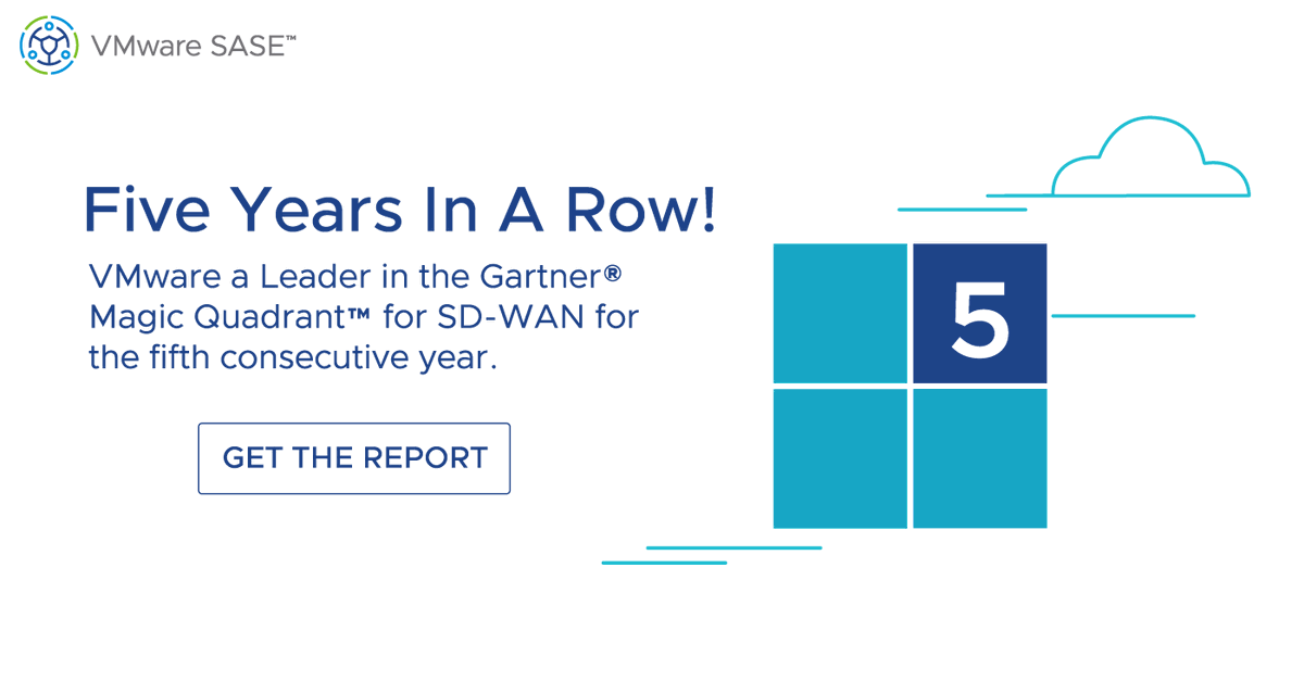 proshan's tweet photo. .@VMware has been named as a Leader in the 2022 Gartner® Magic Quadrant™ for SD-WAN by @Gartner_inc 
Learn about our commitment to delivering the highest product quality, implementation excellence, and more.

https://t.co/KO0eS2FrJk https://t.co/z23h2J8ZFy