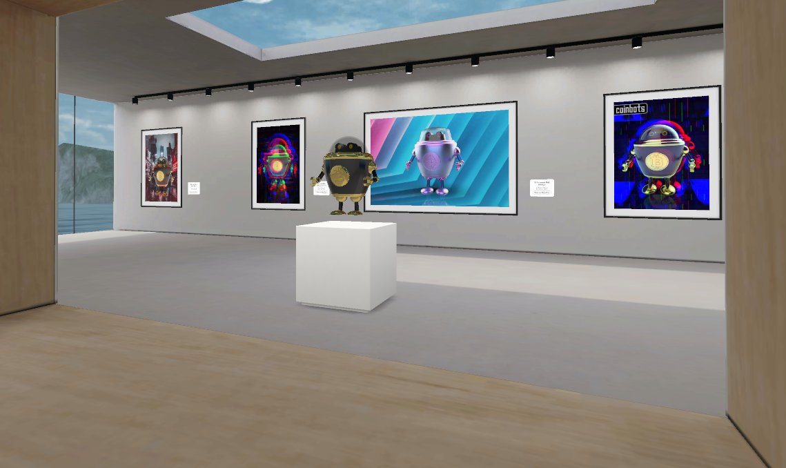 VeloYello's tweet photo. I just added a 3D Coinbot to the #CoinbotNFTs room in my @spatialxr gallery. More 3D objects will be included with my NFTs in the future that you will be able to use to decorate your virtual home or space in the #metaverse.

https://t.co/c0avvvEV4S https://t.co/8F4RYkJGST