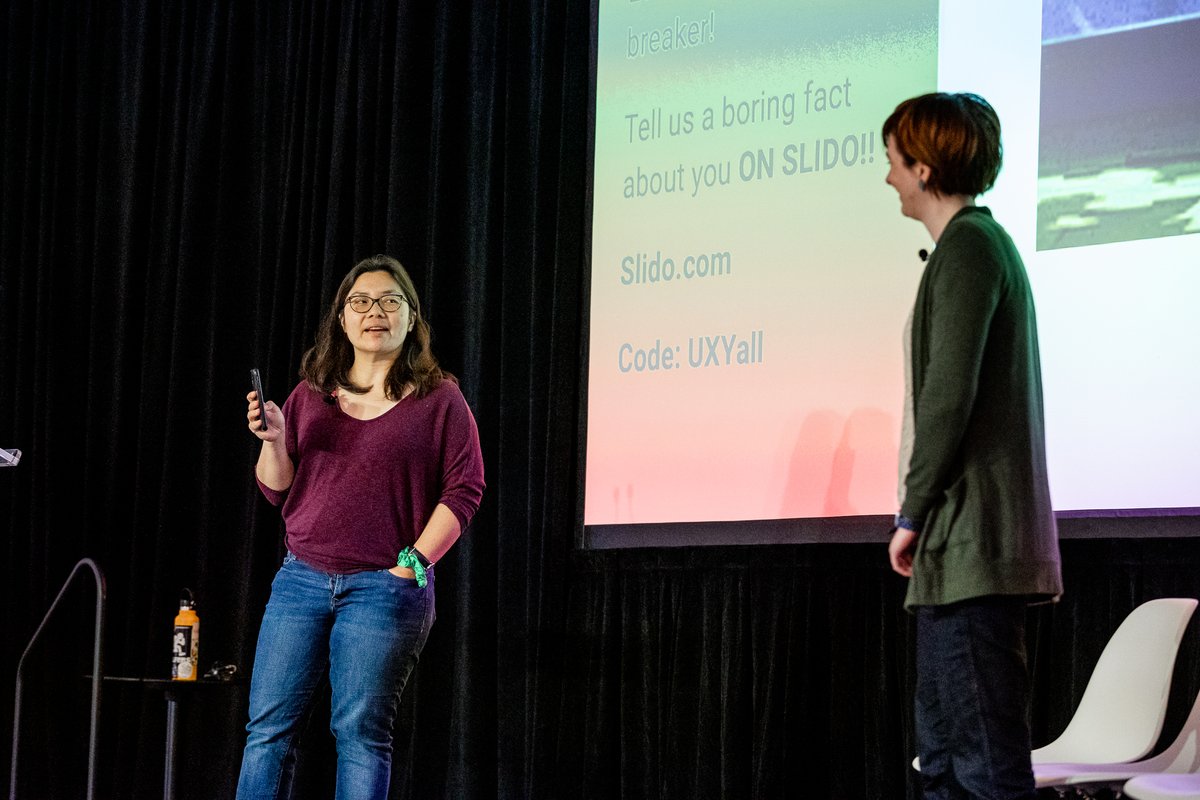 Hybrid workshops can: feel less equitable, be tough for real-time collaboration with time zones, and are hard for remote people to spend all day. Instead, try to focus on ensuring no one is left out. <a href="/soysaucechin/">Michelle Chin</a> and Mary Fran Thompson #UXYall2022 #WDSW2022