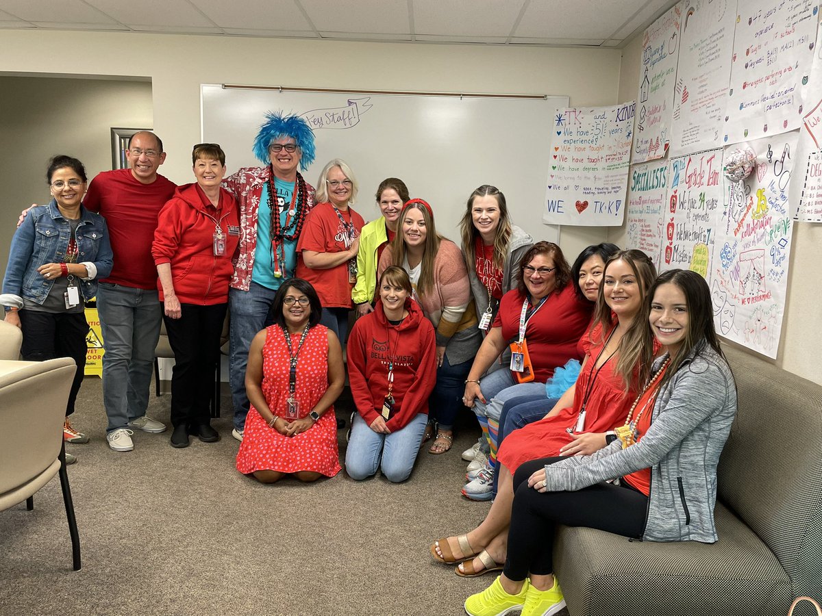 BV in red to support our bargaining team!! @SRVEA #StudentSuccess #ForOurStudents