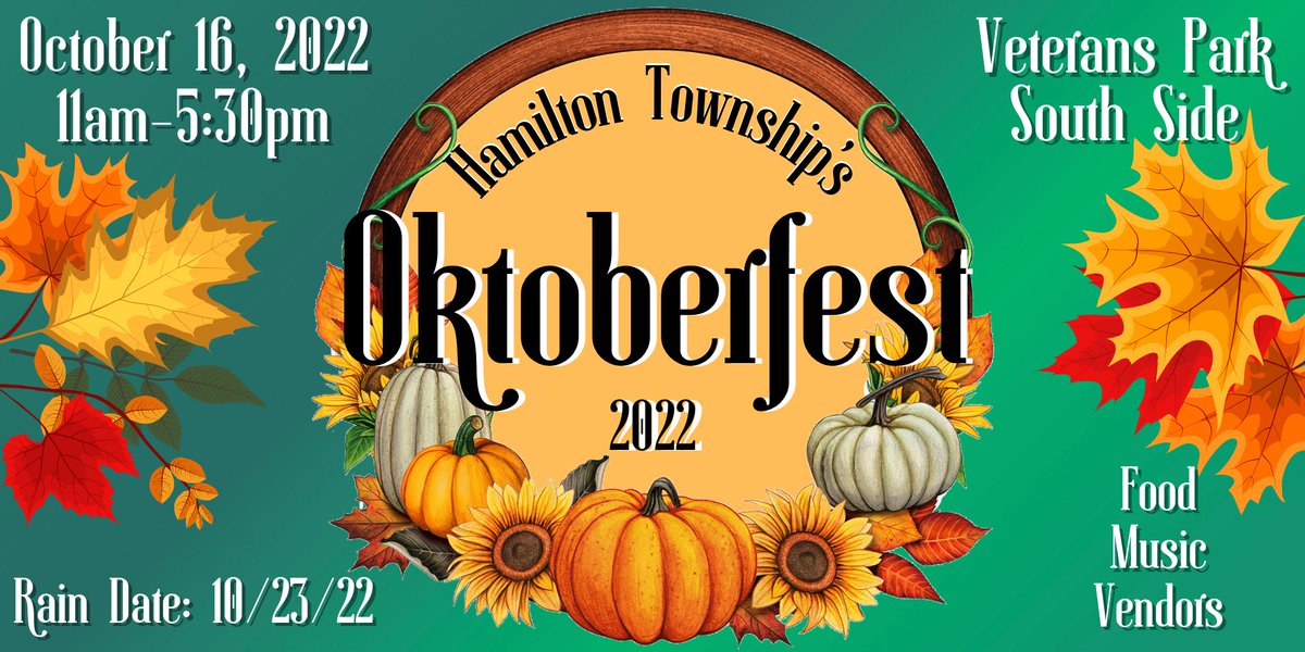 Join us at Oktoberfest! Fall activities like hay rides, pumpkin patch, corn maze, crafters, vendors & food trucks, beer garden (21yrs+), bring donations for Toys for Tots. Thanks to our sponsors: PNC Bank, @rwjhamilton, Aqua NJ, SHOP Hamilton & Prior Nami HamiltonNJ.com/Oktoberfest