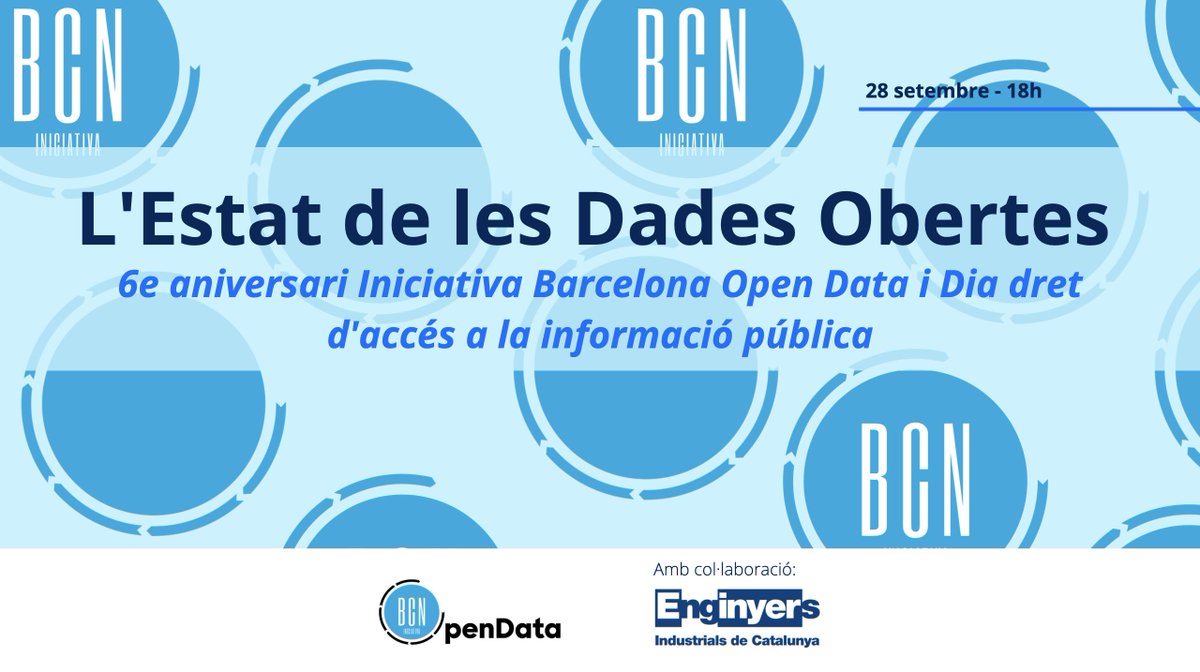OpenDataTGN's tweet image. 🔎 28/9 Apuntat a l&apos;acte l’Estat de les Dades Obertes! 📊 Volem reunir la comunitat #DataLover per celebrar el 6è aniversari @iopendatabc T’esperem👉  bit.ly/IniciativaxDre… #InicitivaXDretaSaber #6anysdretasaber #28s
