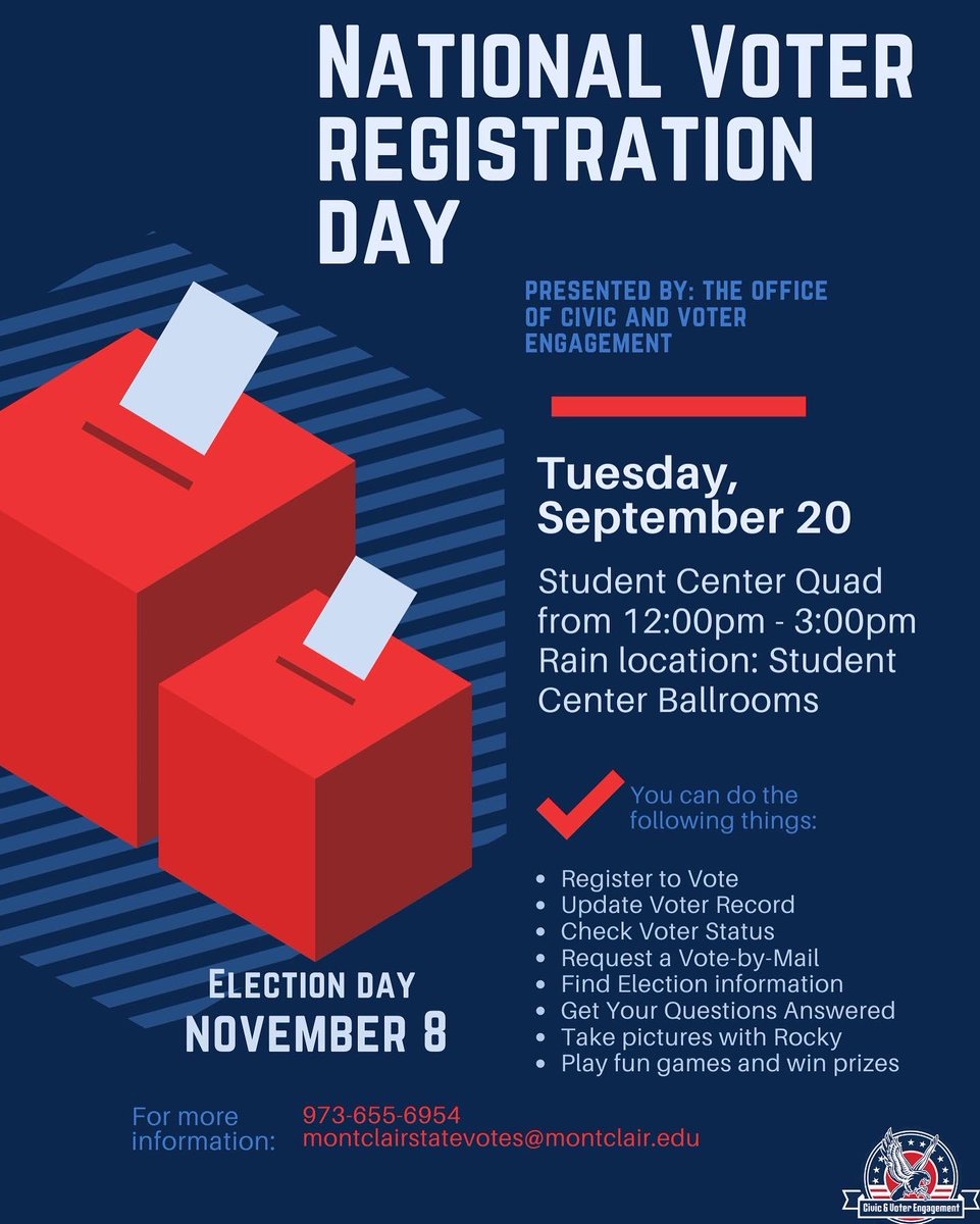 Montclair State U Civic & Voter Engagement tweet media