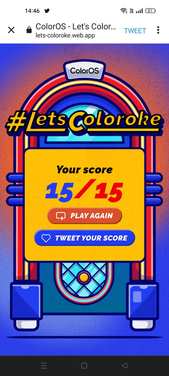 Deepika54841680's tweet photo. @oppo @colorosglobal Oppo even me too socored 15/15
#LetsColoroke
#ColorOS13
Yayyyy 💃💃💃🎁🎁🎁🎁🎁 https://t.co/IjDkl6ic1j