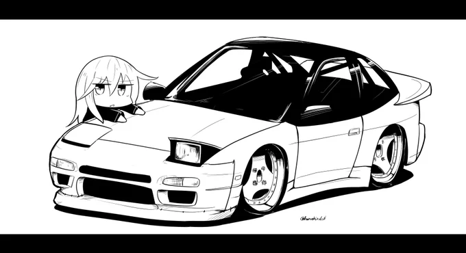 最近描いてないけど車も描きます 
