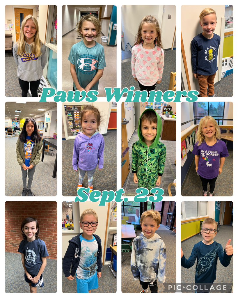 🐾PAWS Winners for September 23rd🐾 <a href="/pbisMN/">PBIS Minnesota</a>