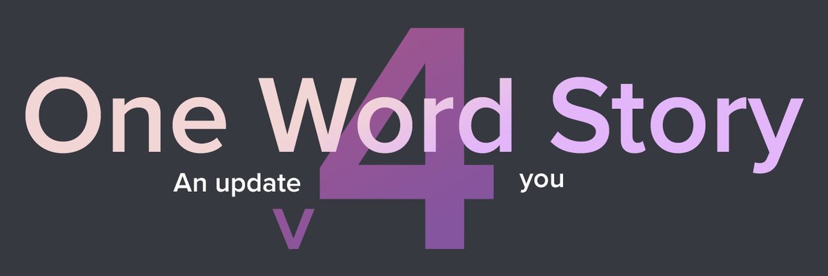 OneWordStoryBot's tweet image. #OneWordStory 's v4 update is out now.
It features an Edit Button, a redesigned dashboard and some of your most requested features!

See the full changelog here!
» onewordstory.fun/new