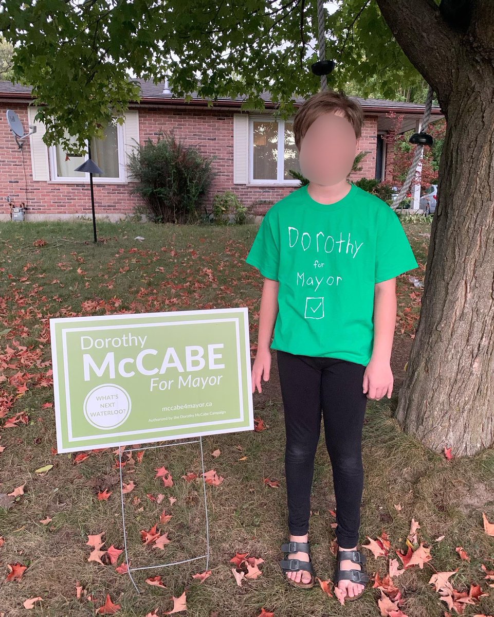 nicolekurtman's tweet photo. Municipal election 2022. Asena knew exactly which mayoral candidate she was going to support as soon as @DorothyMcCabe announced she was running. Making a “Team Dorothy” shirt with a check mark was her way of casting her vote. ✔️ This girl. 💚 https://t.co/WvXJiLtSDr