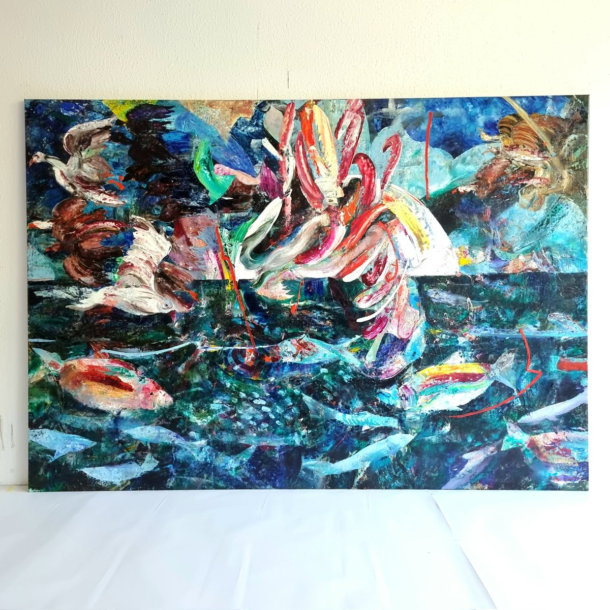The creation of the world 
(after the flood)
140/200cm. 
2020.
#artcollector #artgallery #expressionism #expression #artcurator #ArtLovers #NewWorld #world #kunst #gallery