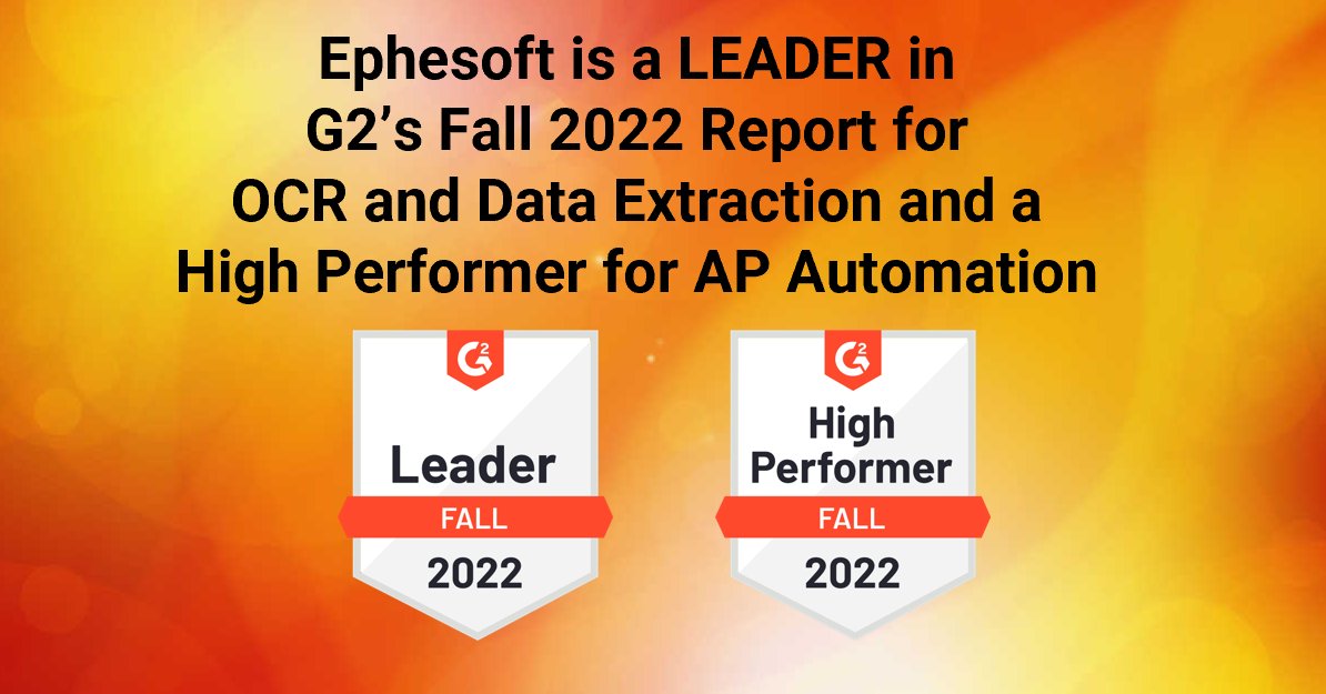 🏅For the 7th time in a row, our customer reviews on <a href="/G2dotcom/">G2</a> not only gave us Fall 2022 Leader medals for #OCR and #DataExtraction, but we also earned a High Performer in #APautomation! We are humbled. Read and watch our reviews: bit.ly/3k4VgGr #CX #IDP