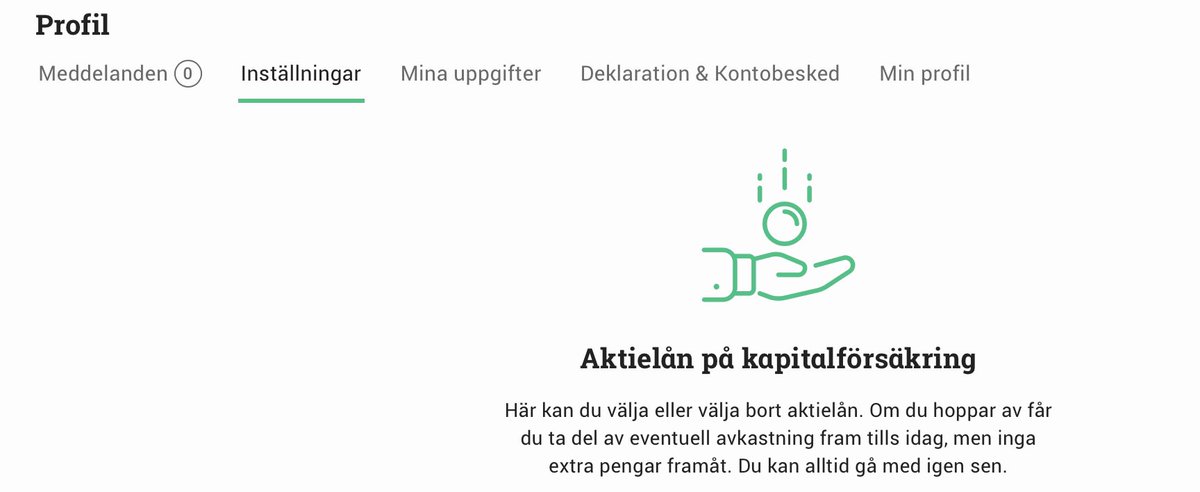Fått en del frågor om hur man kan se och avstå från att låna ut aktier. När det gäller Avanza så kan man gå in under inställningar/Aktielån och kryssa i om man vill kunna låna ut aktier eller inte. Om ni har annan bank och inte har motsvarande meny så kontakta er kundservice.🤞😊