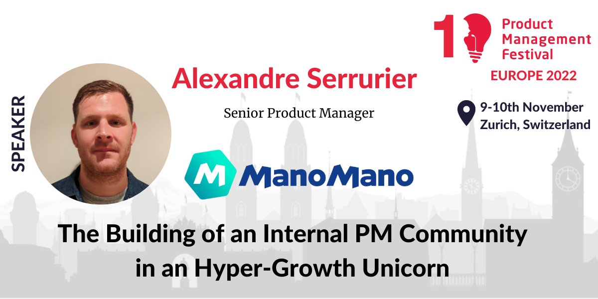 ProdMgmtF's tweet photo. Alexandre Serrurier from ManoMano showcases how to build a PM community while in hyper growth at PMF22: Check his profile: https://t.co/9bk7GXxKKs https://t.co/rTJtUI3YFd