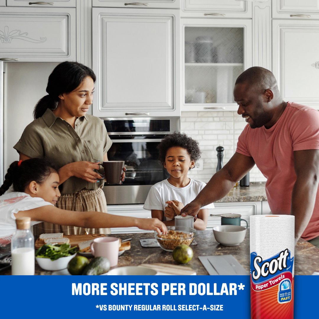Keeping your home clean is a breeze - and a great value - when you choose #Scott Towels! They have rapid ridges that remove dirt and grime fast so you can get back to doing the things you #love 🤗