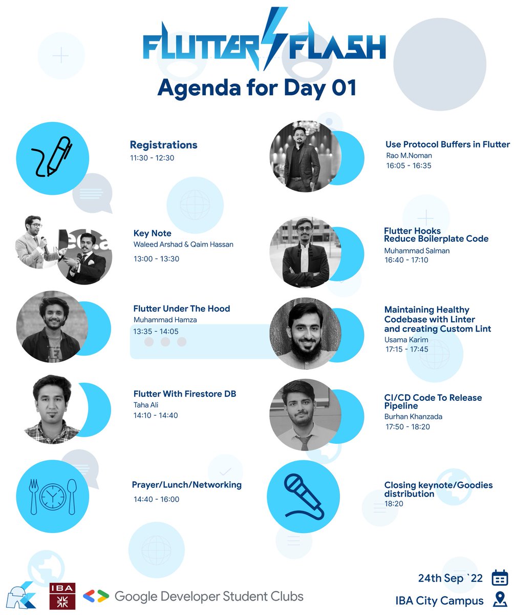 FlutterKarachi's tweet photo. We are ready to host you at Flutter Flash⚡️ happening tomorrow, 24th September at IBA, City Campus!
See you tomorrow then!
#FlutterFlashKarachi https://t.co/mNJFogInIJ