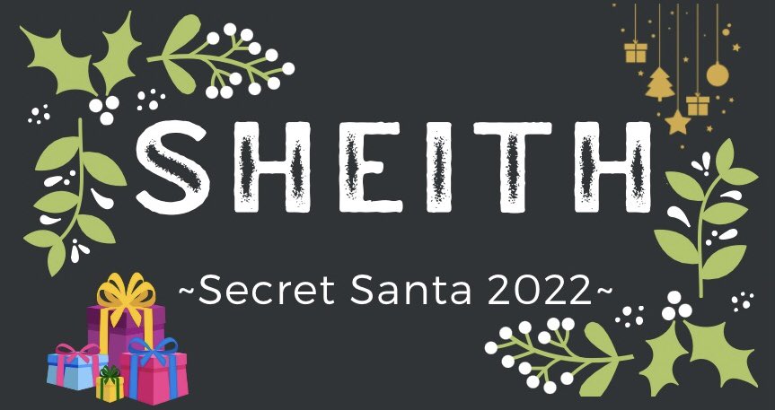 sksecretsanta22's tweet photo. The #sheith secret santa 2022 sign ups are open! ❄️ 🎁 sign up: https://t.co/SWn5S3GnWi. Pinch hitter sign up: https://t.co/PyGo0W41wK. Rules and Schedule: https://t.co/vIjKiTMGlF https://t.co/9GCFmPGaAM