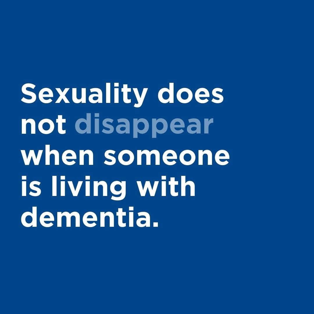 1ASLLG's tweet image. #Sexuality does not disappear when someone is living with #dementia.

Allowing access to physical intimacy such as hand holding, cuddling or kissing should continue to be a source of comfort &amp;amp; support.

Learn more: 
bit.ly/Dementia-Sexua…