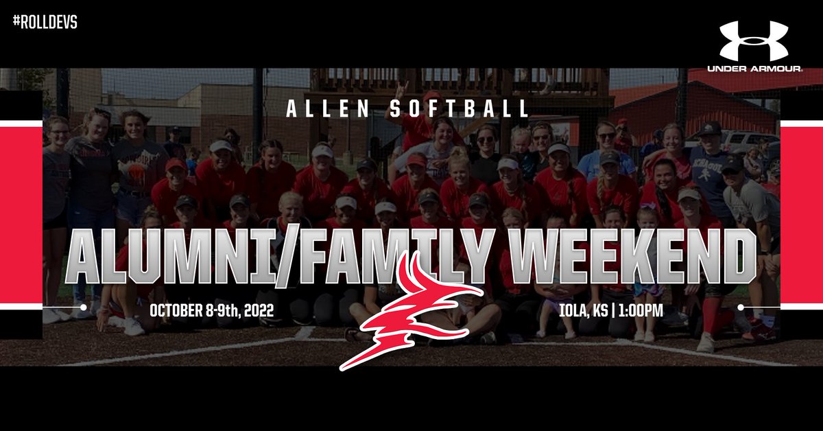 RedDevilSB's tweet photo. ❗️ ATTENTION ❗️

Alumni/ Family Weekend is 2 weeks away! We will host an open Red/Black inter-squad scrimmage on October 8th, and a 7-inning scrimmage against Allen Alumni on October 9th! #AllenPride #RollDevs

📅 | October 8-9th, 2022
⏰ | Start Times: 1:00pm https://t.co/axeW7d2wZt