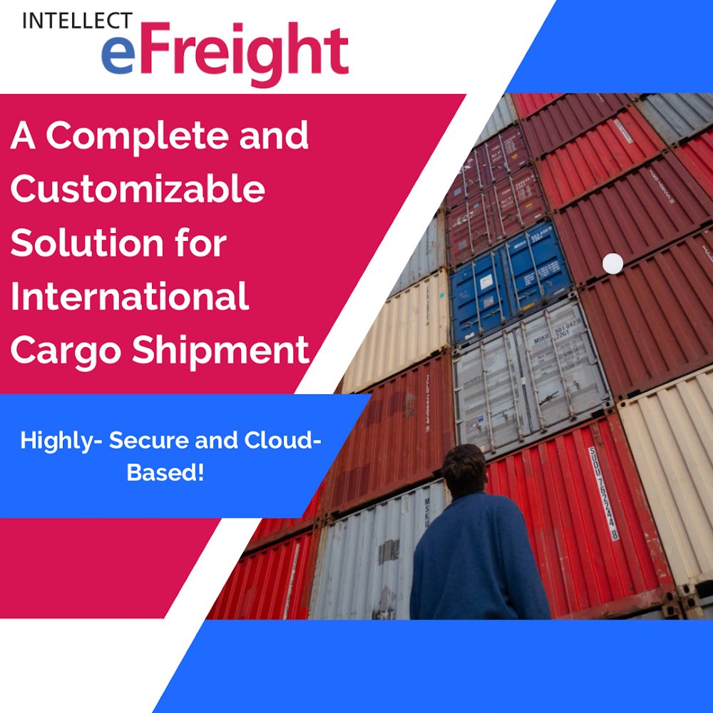 Intellecttechn2's tweet photo. Happy #FreightFirday!
Intellect #eFreight is a complete and customizable solution for international #cargo shipment!
eFreight also features our industry leading #CustomerPortal!
https://t.co/ArOinxe3qK
#Logistics #FrieghtForwarding #TMS https://t.co/FTuEGNzjP7