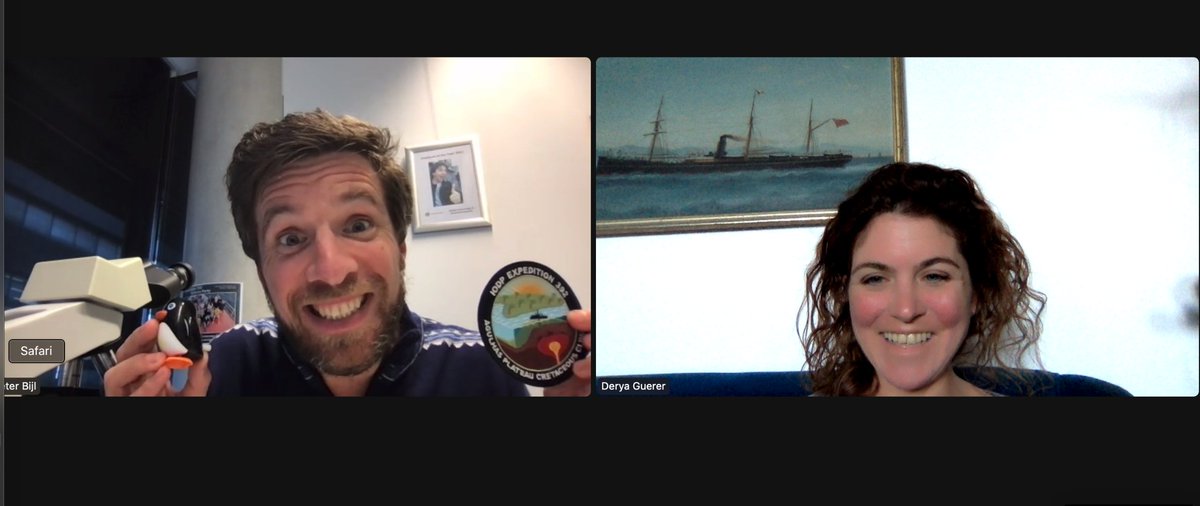 Geoceanic's tweet photo. #IODP #Exp392 has been back on land for 6 months. It's exciting to discuss our first post-expedition data with fellow sailor Peter Bijl @UUEarthSciences. In a couple of weeks he will visit Australia to talk about his @ERC_Research. @gsansw @anzic_iodp @IMASUTAS 🐧⛵️🇦🇶🌊🇦🇺🌏🦘🐨👏 https://t.co/5EWaB5f1We