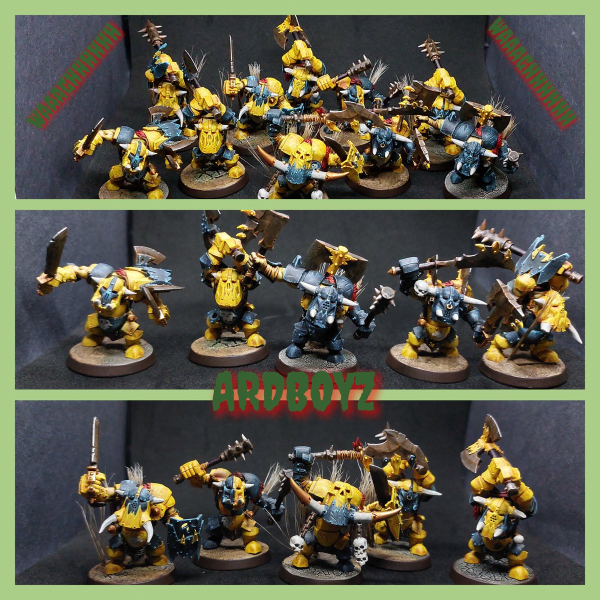 Evans_903's tweet photo. Friday show cast 9
A unit of Ardboyz to add some numbers to the growing horde of the Spamchewazz
#Fridayshowcase #Ardboyz #Orruk #Ironjawz #ageofsigmar
#WarhammerCommunity https://t.co/ssAPITTAdR